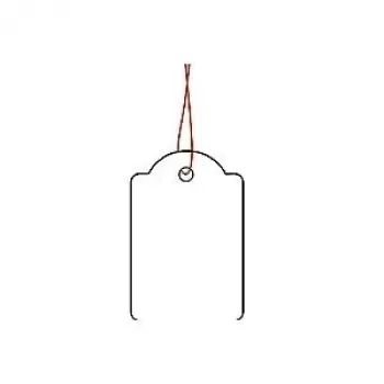 Kabinamos kainų etiketės HERMA 6915 25x38 mm su raudonu siūlu