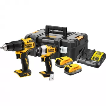 DeWALT DCK2062E2T-QW kombinuotas įrankių rinkinys, 1/4 colio griebtuvas, 200 N·m sukimo momentas