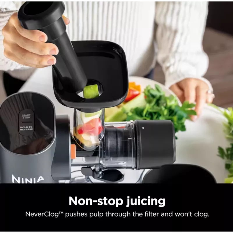 NINJA Cold Press sulčiaspaudė | Neverclog JC151EU | Šalto spaudimo tipas | Pilka | 150 W | 1 greitis