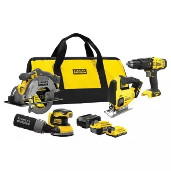 STANLEY SFMCK412MDS-QW 4 dalių įrankių rinkinys su ličio jonų baterija
