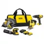 STANLEY SFMCK412MDS-QW 4 dalių įrankių rinkinys su ličio jonų baterija