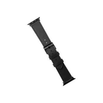 Odinė apyrankė Apple Watch FIXED FIXLST-434-BK — juoda, keičiama juostelė
