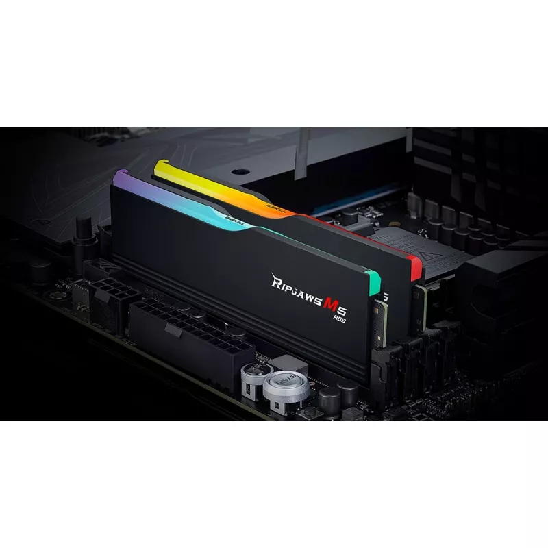 DIMM 64 GB DDR5-6000 (2x 32 GB) Dual-Kit, Arbeitsspeicher schwarz, F5-6000J2836G32GX2-RM5RK, Ripjaws M5, INTEL XMP