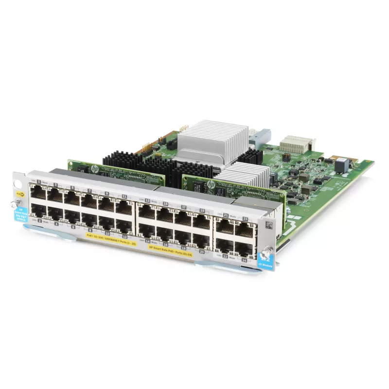 HPE Aruba serijos plėtimo modulis – Gigabit Ethernet (PoE+) 20 prievadų + 1/2.5/5/10GBase-T (PoE+) 4 prievadai