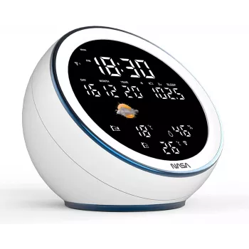 Oro stotis Nasa WSP1500 balta su Bluetooth garsiakalbiu ir mėnulio fazėmis