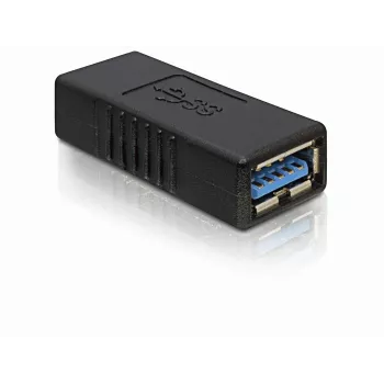DELOCK USB 3.0 adapteris USB-A į USB-A juodas, USB 3.0 duomenų perdavimas