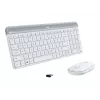 Logitech Slim Wireless Combo MK470 - belaidis klaviatūros ir pelės rinkinys, 2,4 GHz, ispanų kalba, šviesiai balta (920-009199)