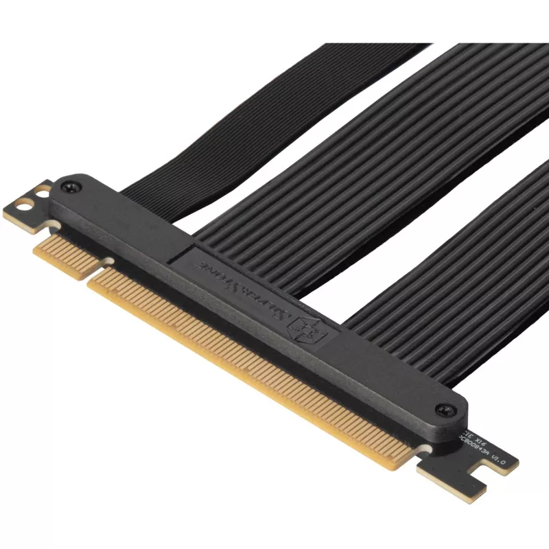 SilverStone SST-RC05-220 PCIe 4.0 x16 „riser“ kabelis, 22 cm, juodos spalvos