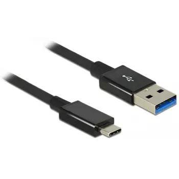 DeLOCK Premium USB kabelis, USB Type C (kištukas) - USB Type A (kištukas), 1,0 m, USB 3.1 Gen2, juodas (83983)