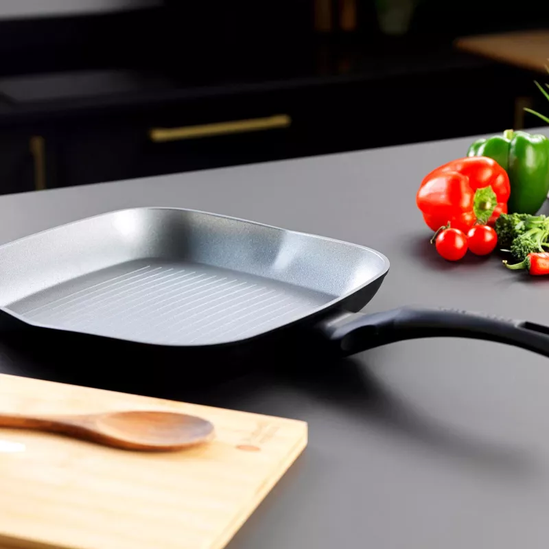 Griddle keptuvė Russell Hobbs RH01861EU7 28 cm Crystaltech – nelipni dangtis, plokščia grilio keptuvė
