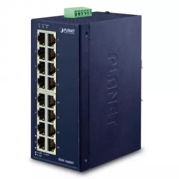 PLANET ISW-1600T tinklo jungiklis Nevaldomas Fast Ethernet (10/100) Mėlynas