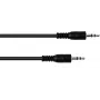 3,5 mm stereo laidas Omnitronic 30211600 — 1,5 m, juodas, TRS kištukas-kištukas