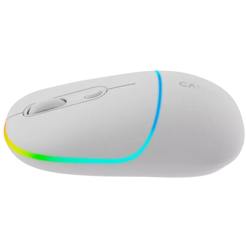 Canyon MW-22 CNS-CMSW22SW Pelė – 2 viename Bluetooth/2,4 GHz – optinė – 800/1200/1600 DPI – 4 mygtukai – RGB apšvietimas – įkraunama – Sniego Baltumo