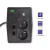 Qoltec Monolith UPS Double-conversion Online 0.65 kVA 360 W 2 AC lizdai
