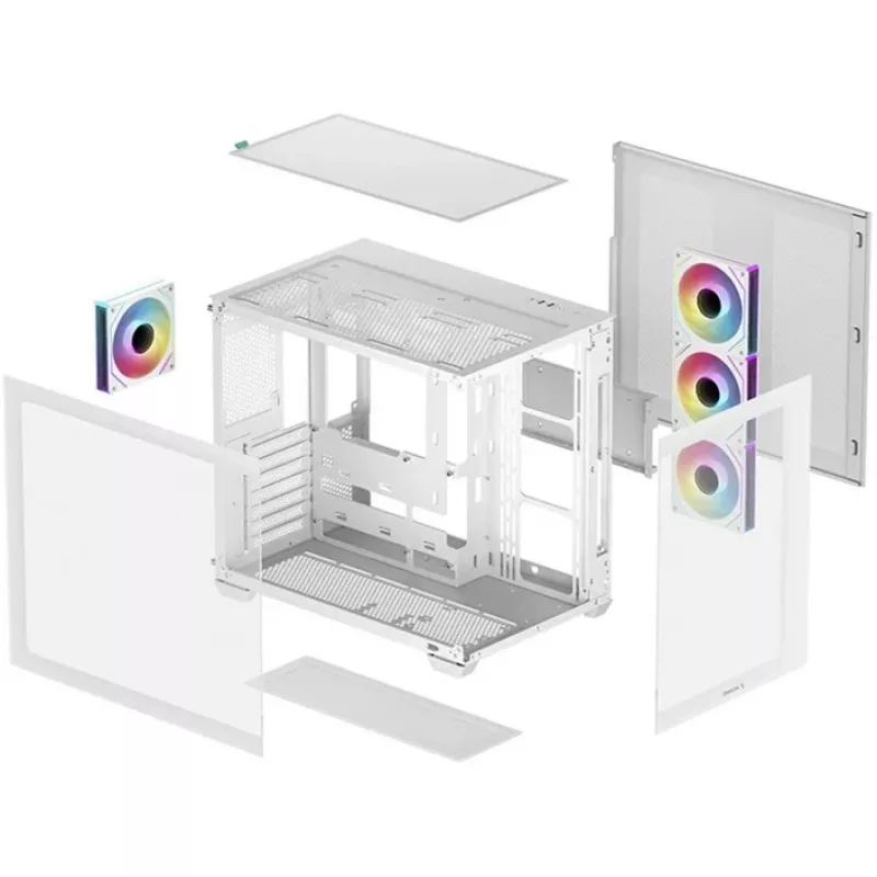 Kompiterio korpusas DeepCool CG530 4F WH Midi Tower Baltas