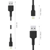 Lightning laidas AUKEY CB-AL05 1m Juodas