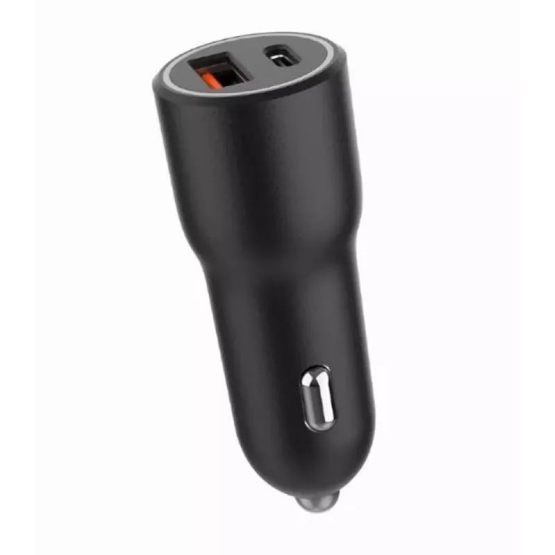 Automobilinis įkroviklis Gembird TA-UC-AC2PDQC38-CAR-01, USB-C, 38W, 12–24V, juodas
