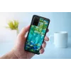 Dėklas iKins Samsung Galaxy S20+ – juodas su vandens lelijų raštu