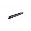 Patch Panel 19 colių 24 prievadai, CAT6, S/FTP, 1U, kabelio laikiklis, juodas