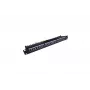 Patch Panel 19 colių 24 prievadai, CAT6, S/FTP, 1U, kabelio laikiklis, juodas