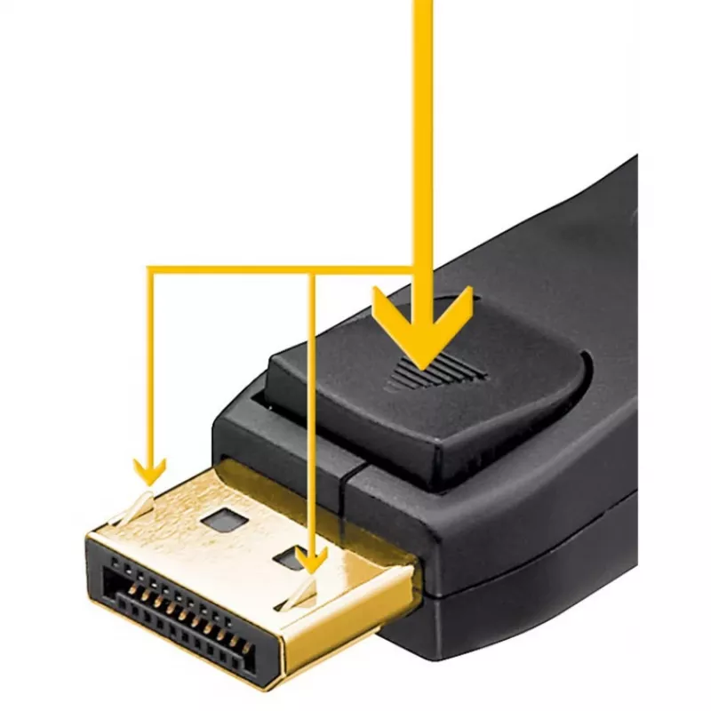 DisplayPort kabelis WENTRONIC 20 kontaktų, 2 m — greitas skaitmeninis vaizdo ryšys