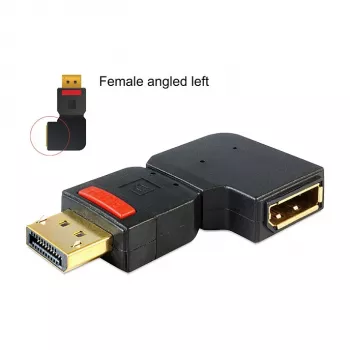Adapteris DisplayPort DeLOCK 65377, 90° kairėn, juodas
