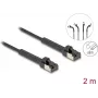 Tinklo kabelis DeLOCK RJ45 Slim Cat.6A U/FTP 2m Juodas
