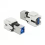 Keystone modulis DeLOCK 86394 plokščias baltas USB A