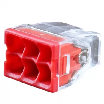Hismart EL240432 universalus laidų jungiklis, 6 x 0,5-2,5 mm², 24 A, 450 V, 100 vnt.