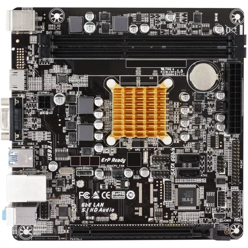 Biostar A68N-2100K - Motherboard - Mini-ITX - AMD E1 6010 - USB 3.2 Gen 1 - Gigabit LAN - Onboard-Grafik - HD Audio (8-Kanal)