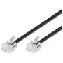 Telefono laidas MicroConnect MPK182 RJ-11 – RJ-11 2m juodas