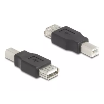 Adapteris USB tipo B į A, DeLOCK 67199, juodas