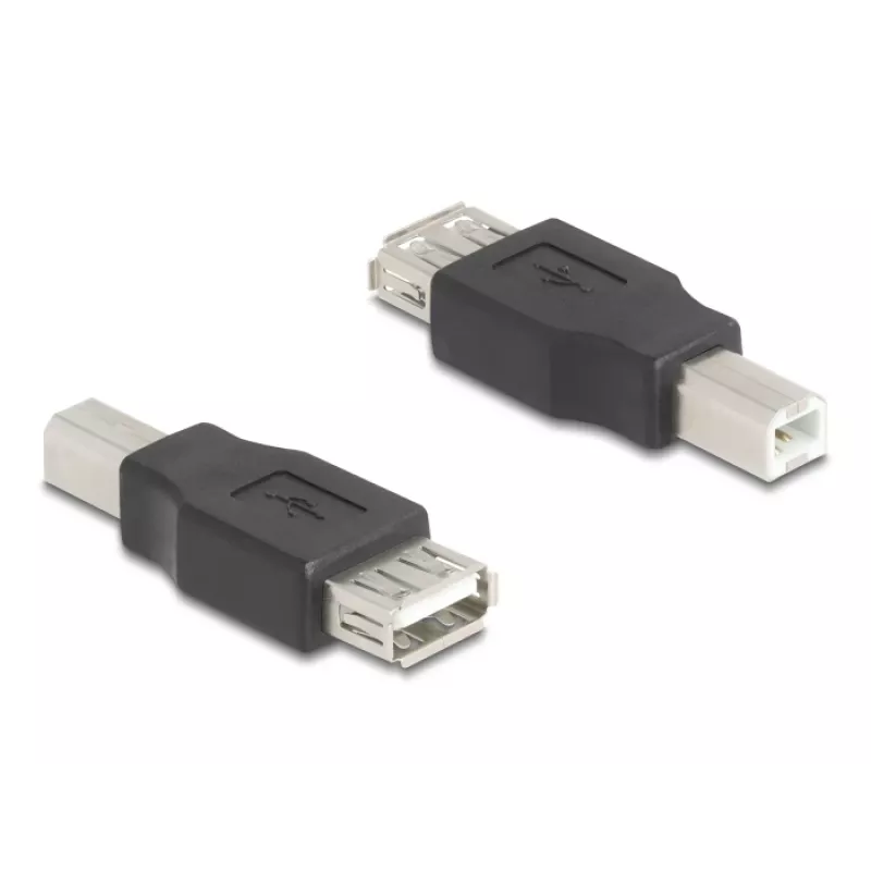 Adapteris USB tipo B į A, DeLOCK 67199, juodas