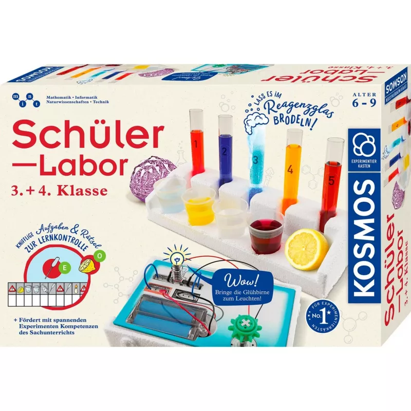 Kosmos Schülerlabor 3. + 4. Klasse eksperimentų rinkinys, Chemija, 8 m., Įvairiaspalvis