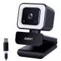 Aukey PC-LM6 Stream Series internetinė kamera su žiedine šviesa, Full HD, 1/3 CMOS jutiklis, juoda