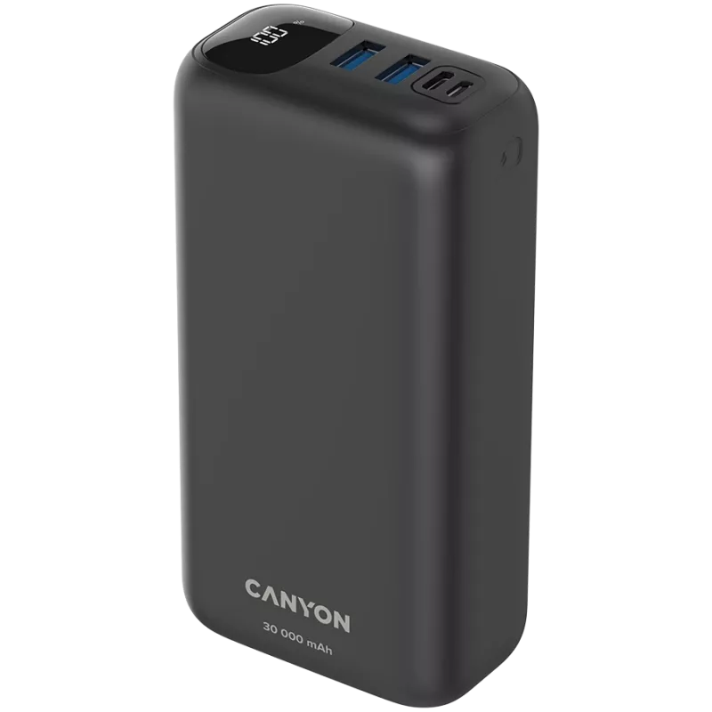 Canyon PB-301 30000 mAh PD/QC/Display juoda