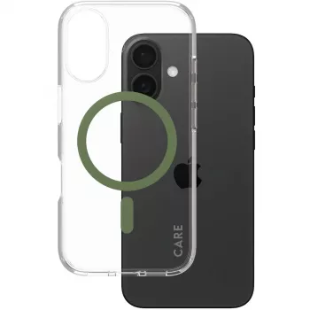 PanzerGlass CARE™ by ® Urban Combat Case Skaidrus su Žaliu MagSafe iPhone 16