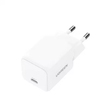 UGREEN Nexode N Series X513 30 W GaN USB-C vieno prievado greitasis įkroviklis, baltas