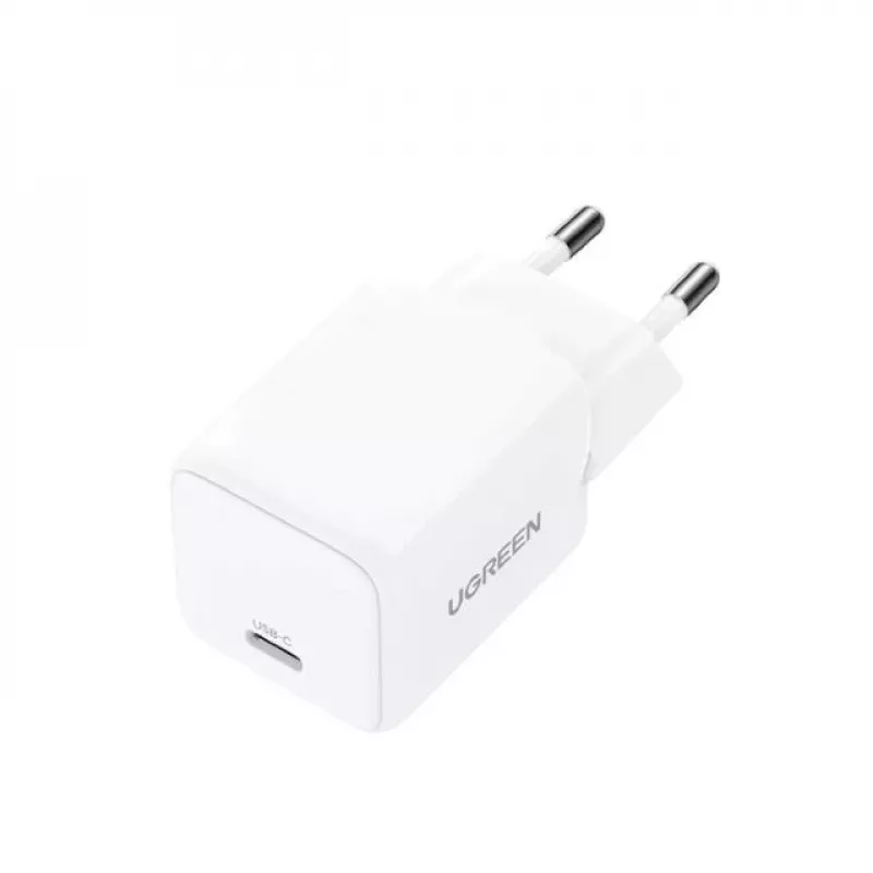 UGREEN Nexode N Series X513 30 W GaN USB-C vieno prievado greitasis įkroviklis, baltas
