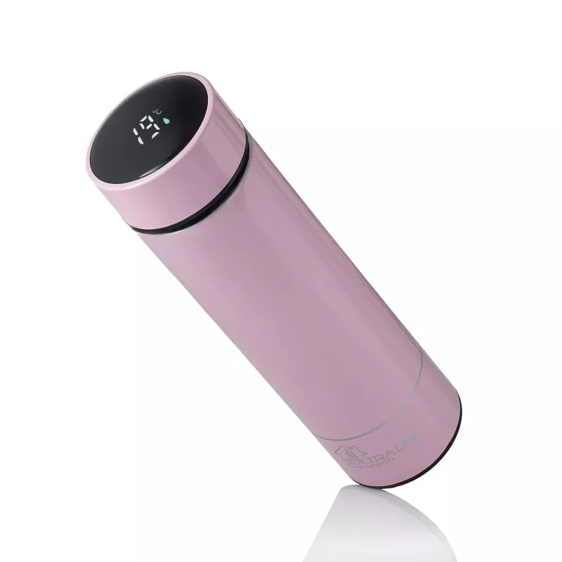 Extralink Smart Travel Mug Pink – Termosas su LED ekranu