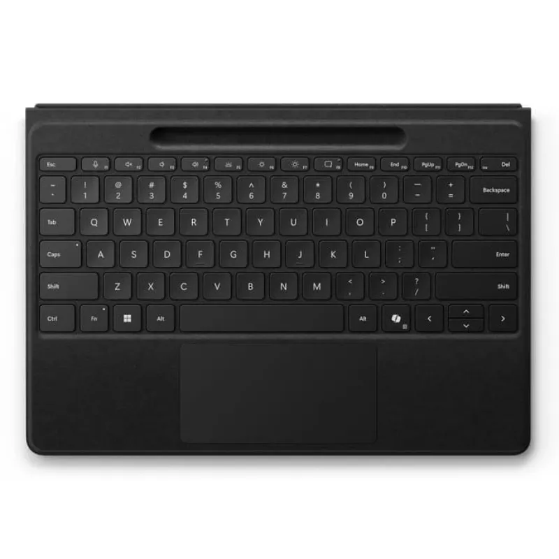 Klaviatūros dangtelis Microsoft Surface Pro Flex – vokiškas išdėstymas, Bluetooth, įmontuota baterija, juoda, suderinama su Surface Pro 11/10/9/8