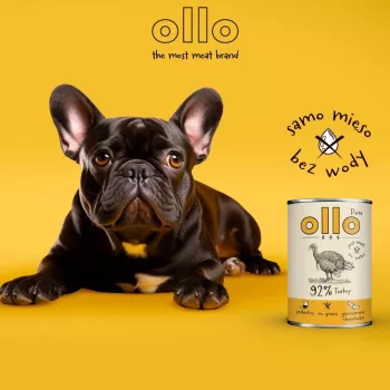 OLLO Pure Turkey šlapias ėdalas šunims – 850 g