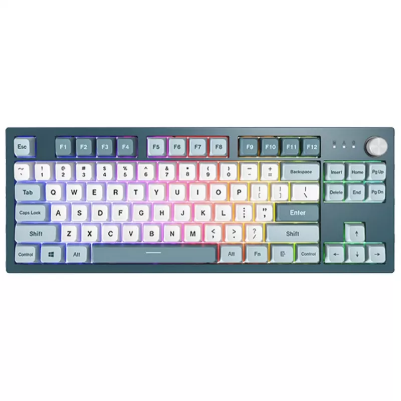 Montech MKey TKL klaviatūra žaidimams USB tamsiai pilka, šviesiai mėlyna, balta