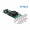 DeLOCK PCI Express x8 kortelė su 2 vidiniais SFF-8643 NVMe prievadais, mažo profilio