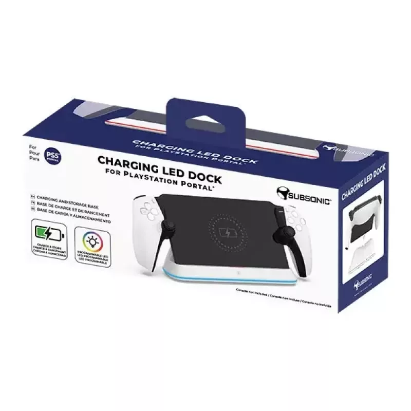 Įkrovimo sistema Subsonic SA5708, skirta Playstation Portal, laidinė, juoda/balta