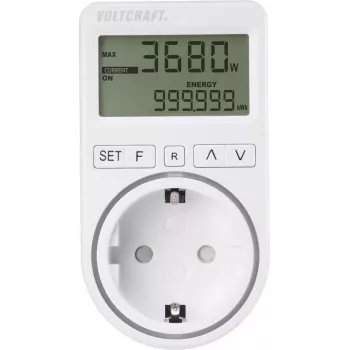 VOLTCRAFT SEM4500 Energijos sąnaudų matavimo prietaisas su sąnaudų prognoze, aliarmo funkcija ir reguliuojamu elektros tarifu (VC-8235895)