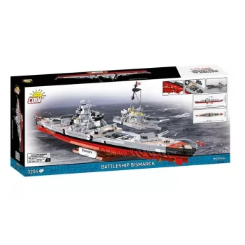 Konstruktorius Cobi Mūšio laivas Bismarck modelis su 3204 detalėmis - Cobi CO BI-4860