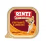 Šlapias šunų ėdalas RINTI Gold Mini – kalakutiena su triušiu, pilnavertis pašaras, 100 g padėklas, suaugusiems mažiems šunims (5–10 kg)