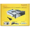 DeLOCK 5,25 colio mobilus diskų dėklas, skirtas 1 x 2,5 colio + 1 x 3,5 colio SATA HDD, su 2 x USB 3.0 prievadais (47209)