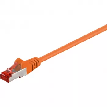 Wentronic Goobay CAT 6 jungiamasis laidas, S/FTP (PiMF), oranžinis, 10 m - LSZH be halogenų, varinis (93469)